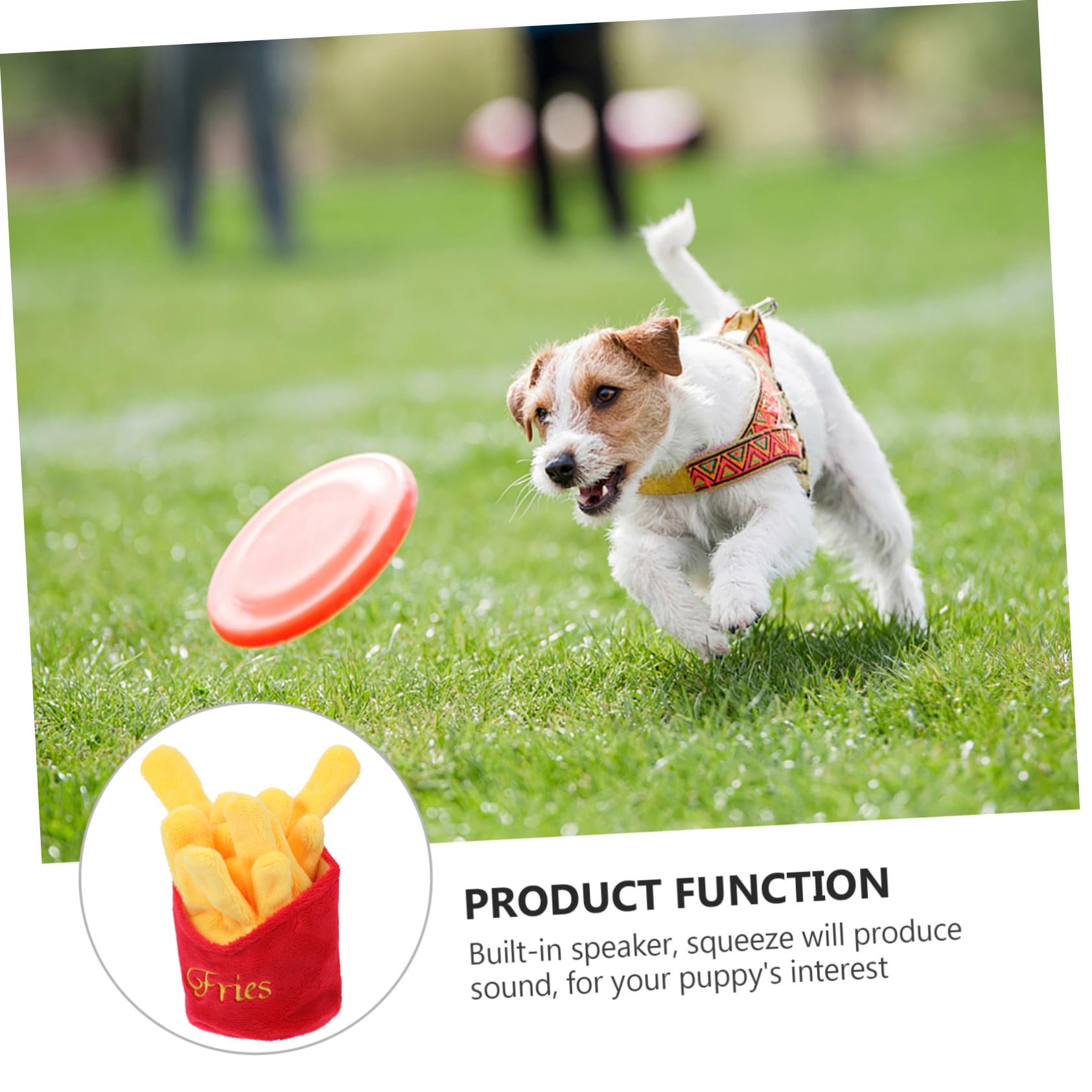 Mikikit Jouet à Mâcher Couineur pour Chien Peluche Imitation Nourriture Résistante Petite Taille Usage Intérieur Animaux de Compagnie