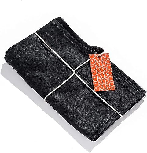 Miniatura 6 de Caldo Delantal bistro de algodón, longitud alta 23 x 27 con lazos de cintura de 40 pulgadas (negro)