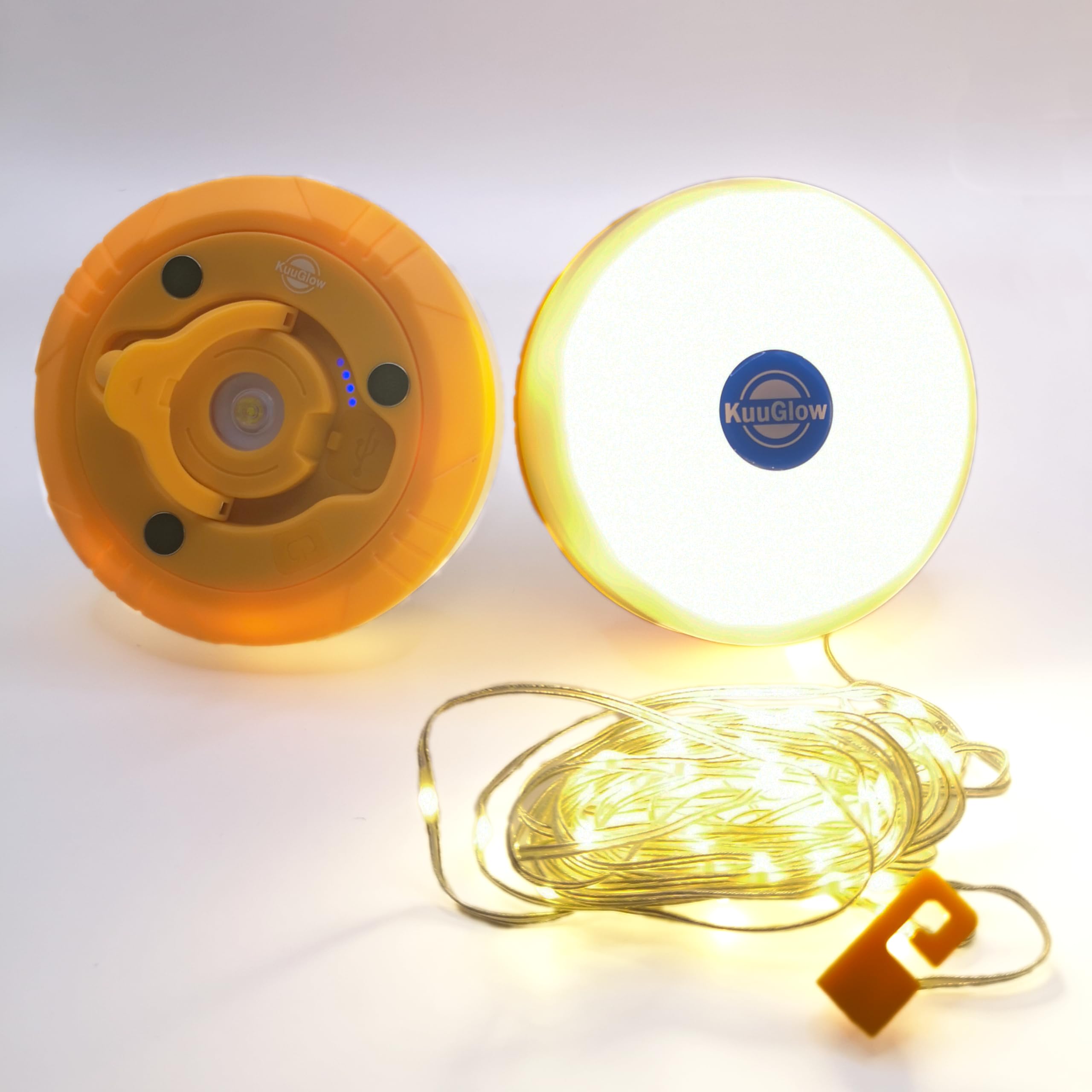 Car Camping String Lights (29.5 feet), 4 in 1 Waterproof Outdoor Lantern, Retractable, Rechargeable, Magnetic, LED Tent Camping Must Have Essentials for Coachella/EDC/Music Festival/Mood Decor