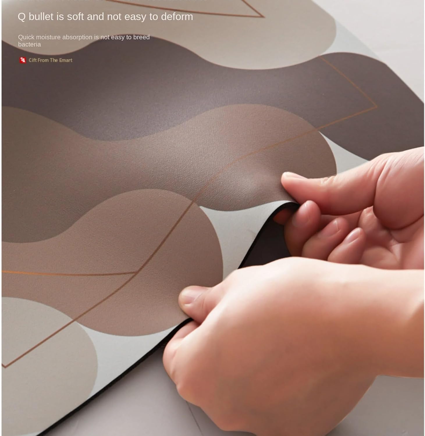 Washer Dryer Top Mat Covers, Washing Machine Top Cover Anti-Slip Quick-drying Fridge Protector Cover Rubber Bedside Table Microwave Oven Dust-Proof Mat (60 * 60cm,E)