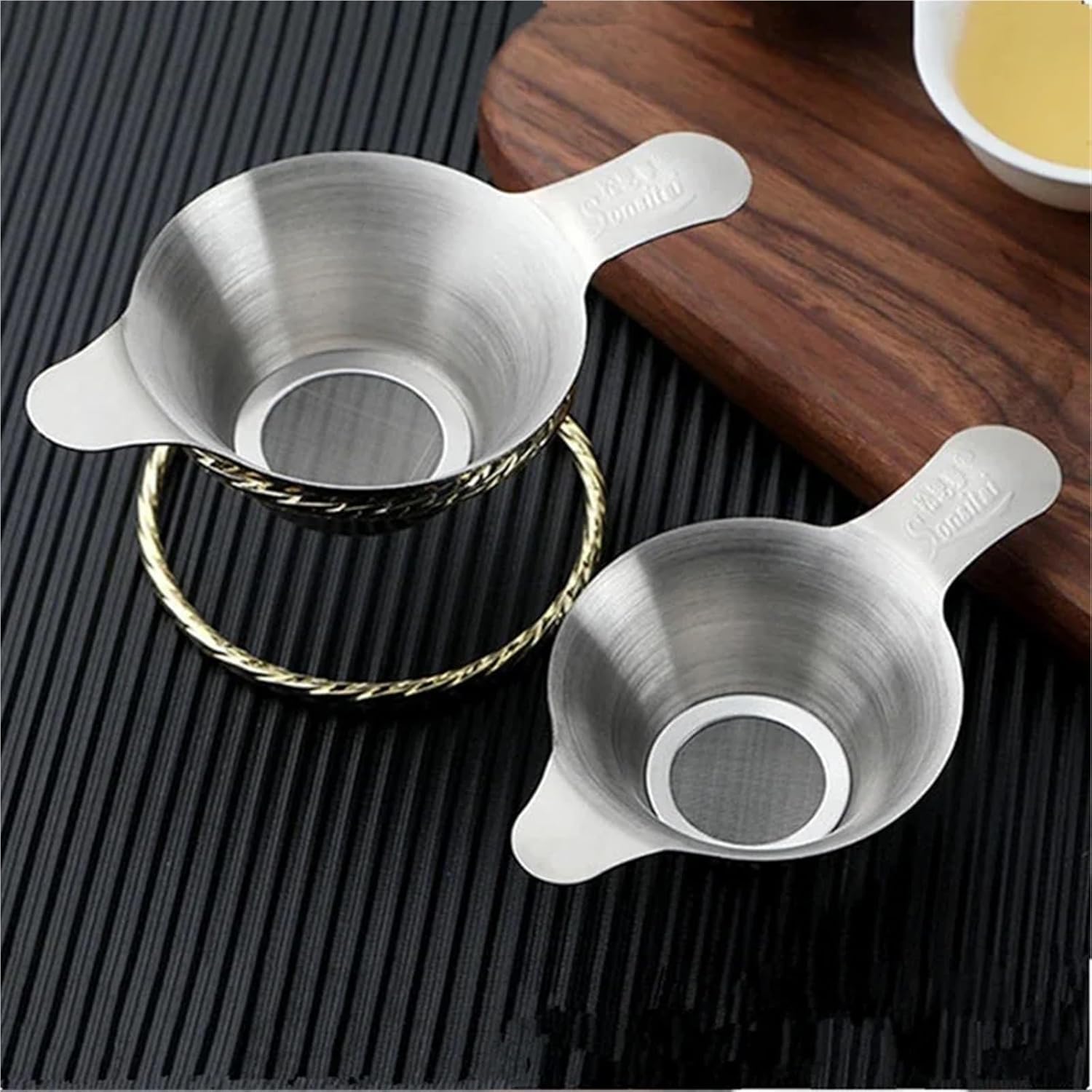Tea Strainer 6pcs Stainless Steel Mesh Fine Tea Infusers Teapot Kungfu Leaf Strainer Spice Filter for Loose Leaf Tea