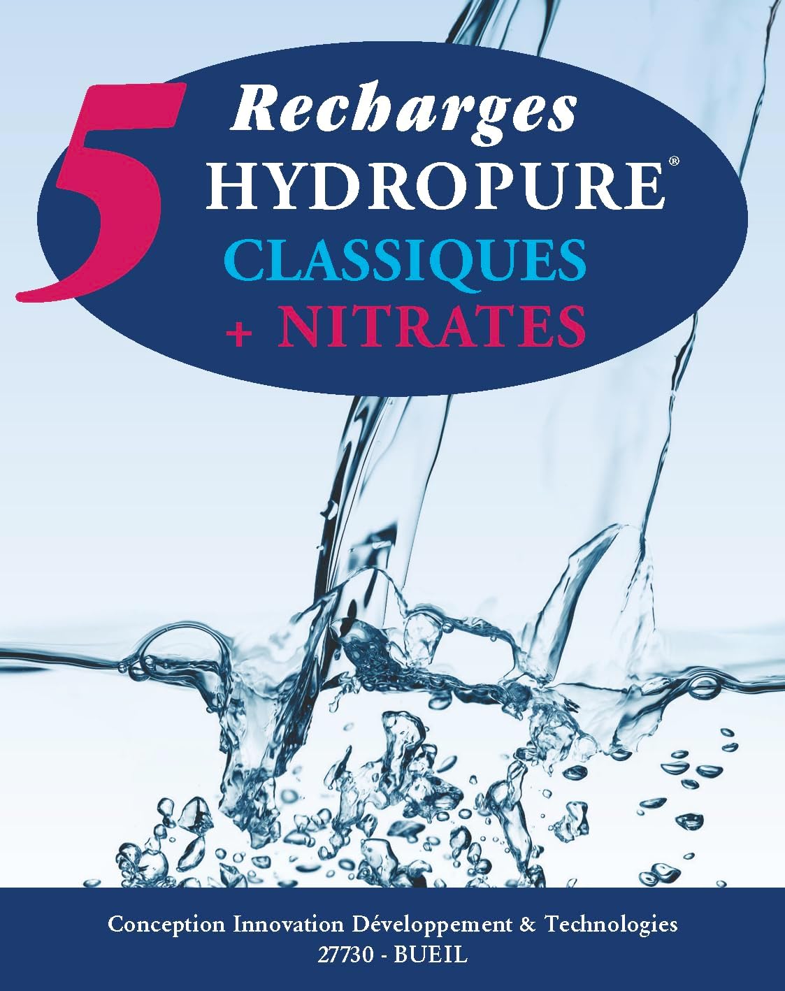 Hydropure Universal water filter tabs, classic nitrate (pack of 5)