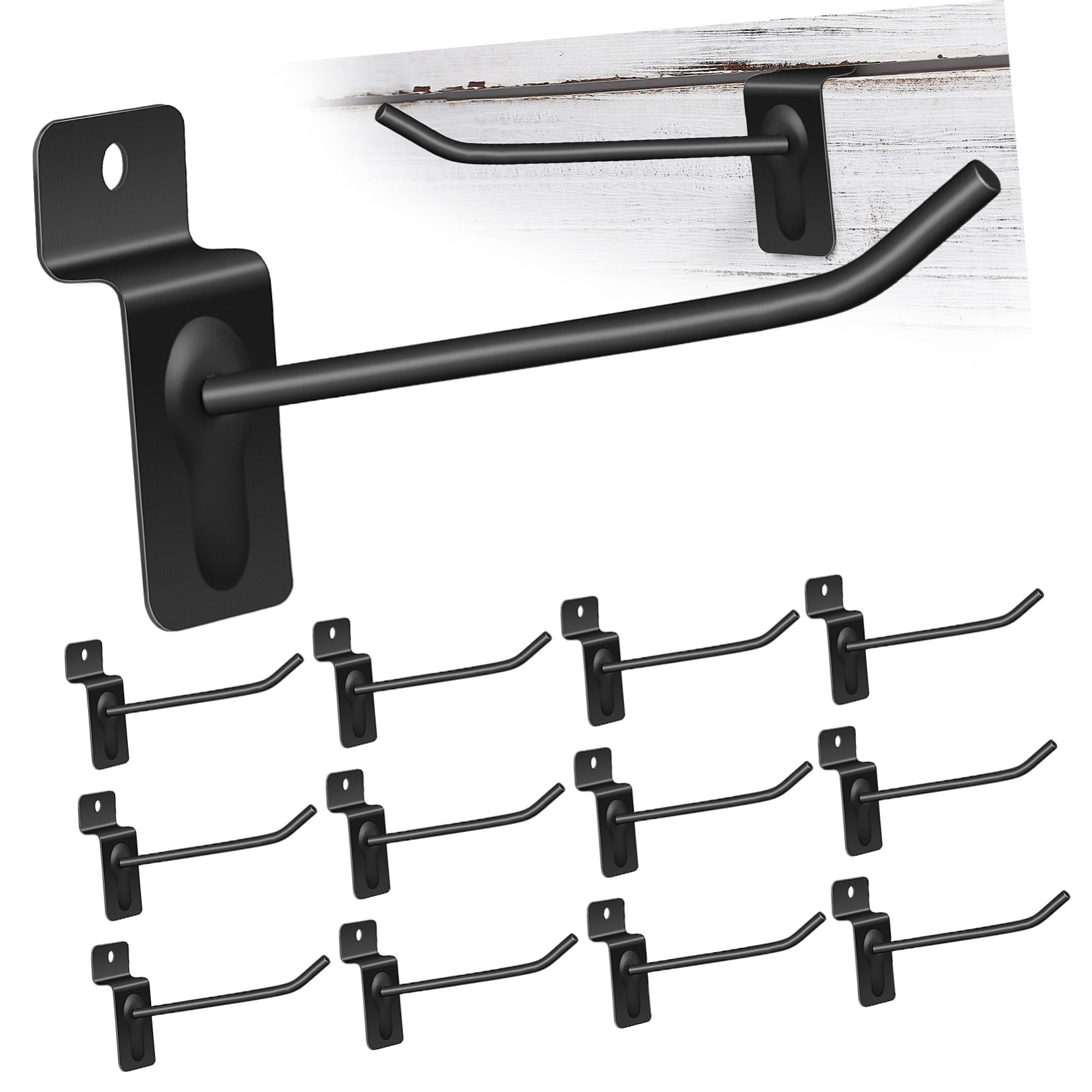 Alipis 20pcs Shelf Hook Slat Wall Hooks Utility Hooks for Garage Hangers Home Storage Hooks Display Hooks for Retail Garage Slat Wall Accessories Pegboard Hanging Tools Hook Iron