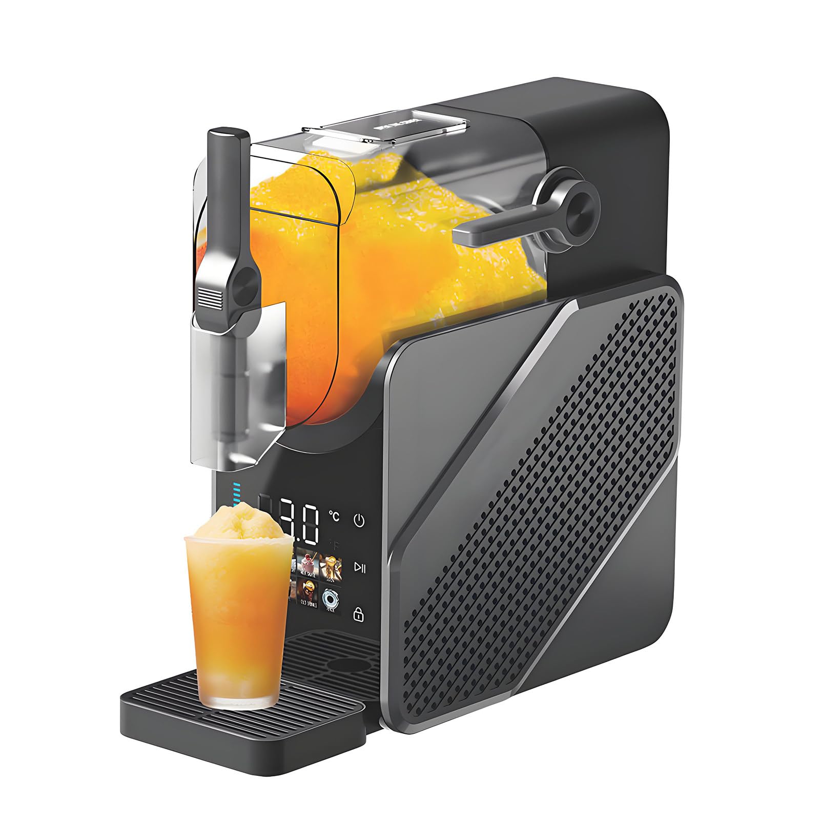 KJZQXYX Slush Machine, 2L Cold Drink Dispenser,with 7 Preset Programmes and Self-Cleaning, for Ice Cream, Frappés and Milkshakes