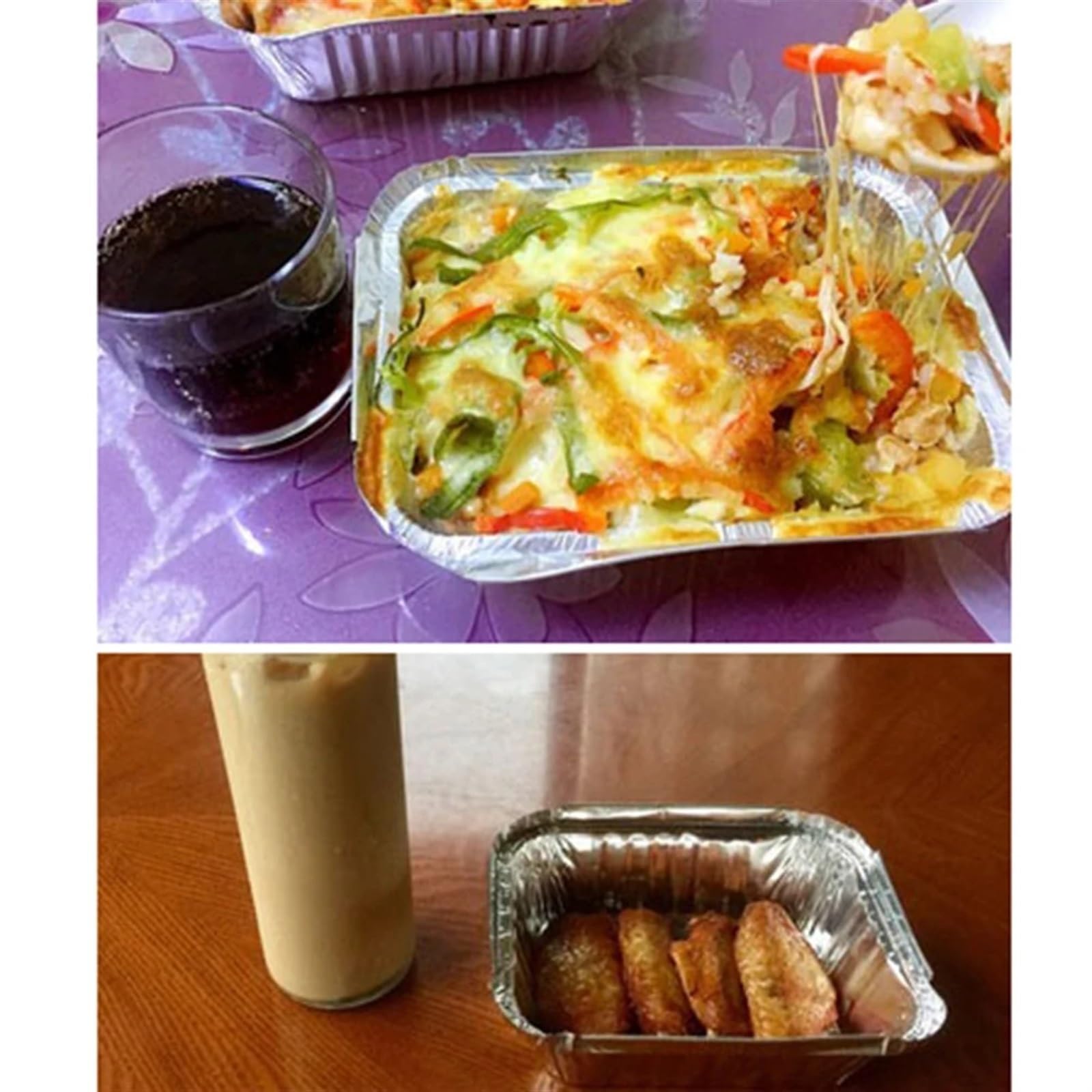Jednorazowe naczynia kuchenne 50 szt. Taca ociekowa do grilla Folia aluminiowa Smar Grill gotowania Pieczenie(700ML)