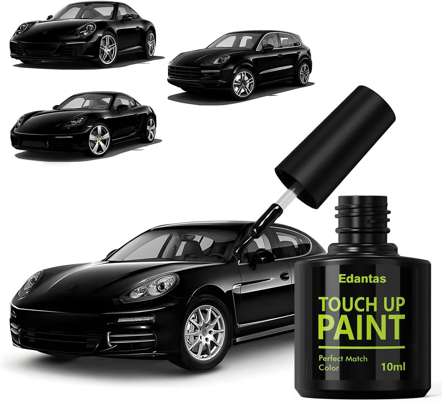 041 Black Touch Up Paint Compatible with Porsche Cars, Professional Auto Touch-up Paint Scratch Repair Kit, Automotive Paints Exact Match for Macan/Cayenne/911/Panamera/718/Cayman/Carrera