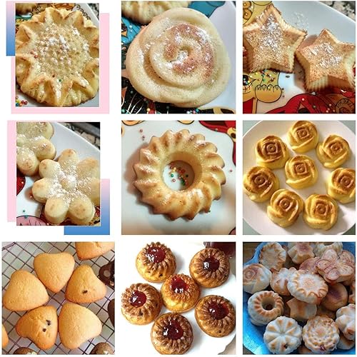 Miniatura 7 de UpTuoLi Moldes para donas, 24 moldes de silicona para hornear muffins redondos de donas antiadherentes, moldes de donas para cupcakes