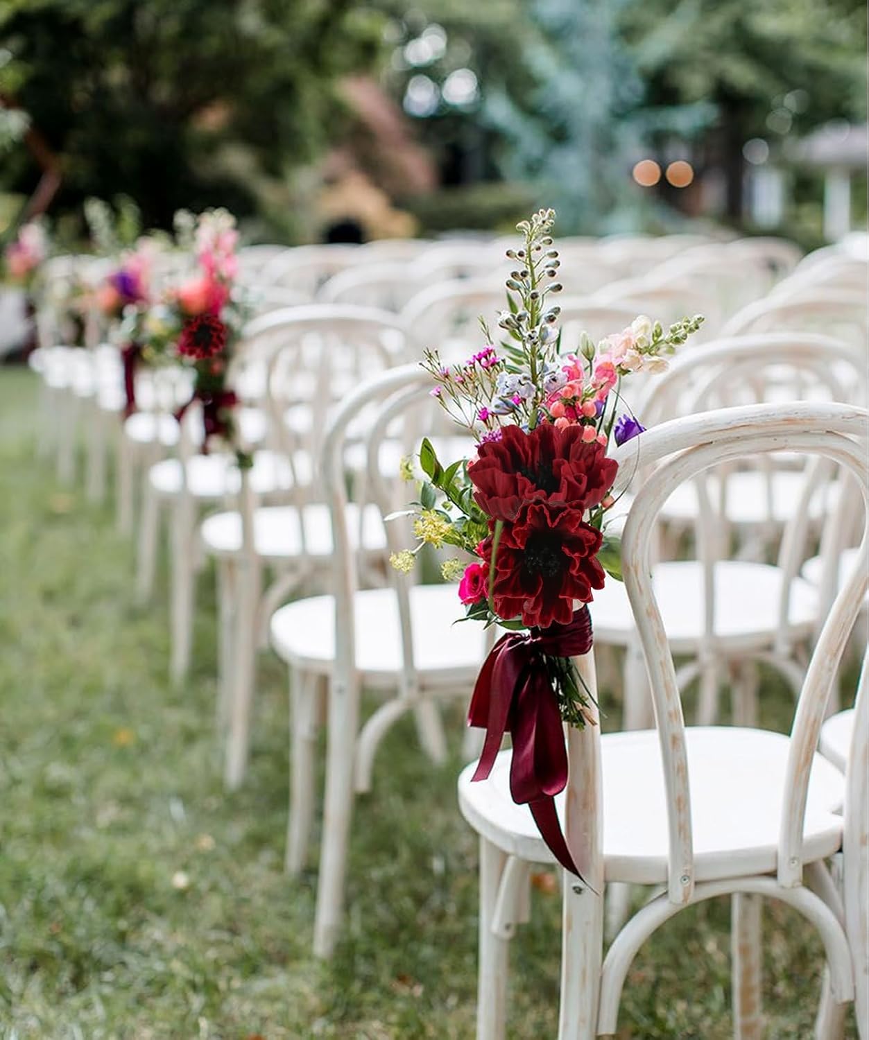 IPOPU Dark Red Poppies Flowers Artificial 10PCS 13" Realistic Dark Red Artificial Flowers Small Fake Poppies for Faux Floral Centerpieces, Tables, Wedding Decorations, Reception - Image 7