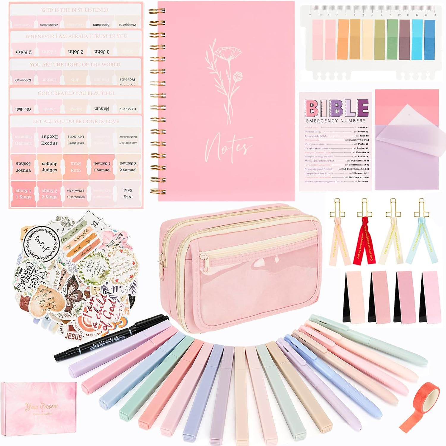 Bafeil 90PCS Bible Journaling Kit, Bible Study Kit, Bible Study Supplies