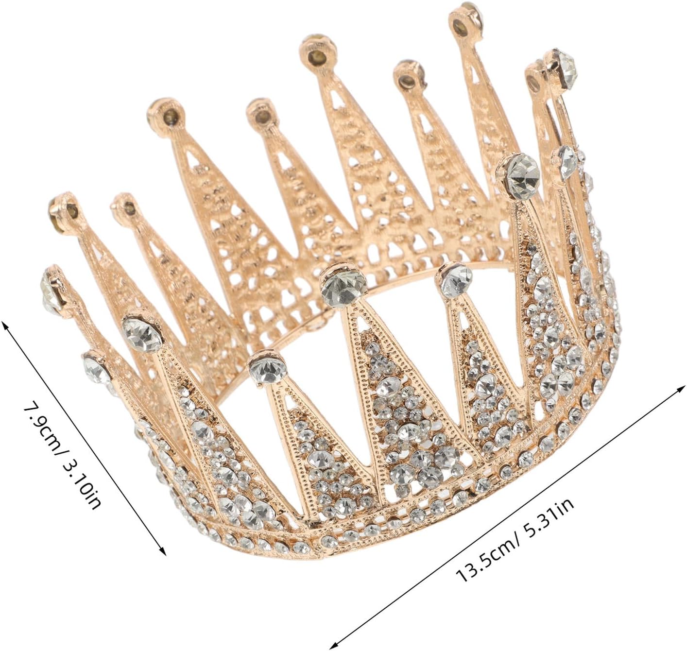 Didiseaon Full round Rhinestone Wedding Crown Crystal Princess Tiara Headband Bridal Headpiece for Women Bride Hair Accessories for Wedding Birthday Party