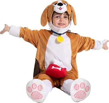 Baby Beagle Puppy Costume - 5-Piece Halloween Dress Up For Kids & Toddlers, Unisex, For Parties & Play