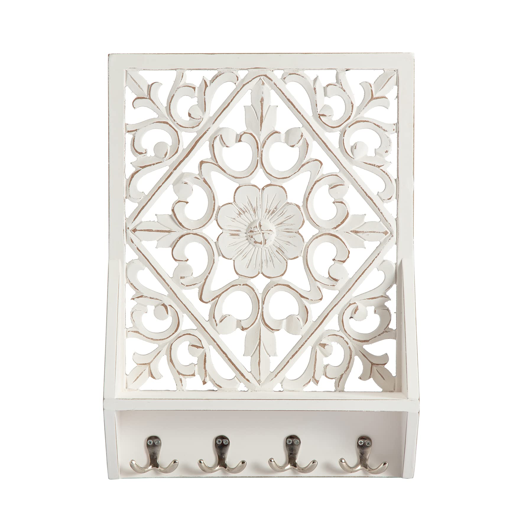 Brewster Home Fashions Fetco Habitat Decorative Vertical White Carved