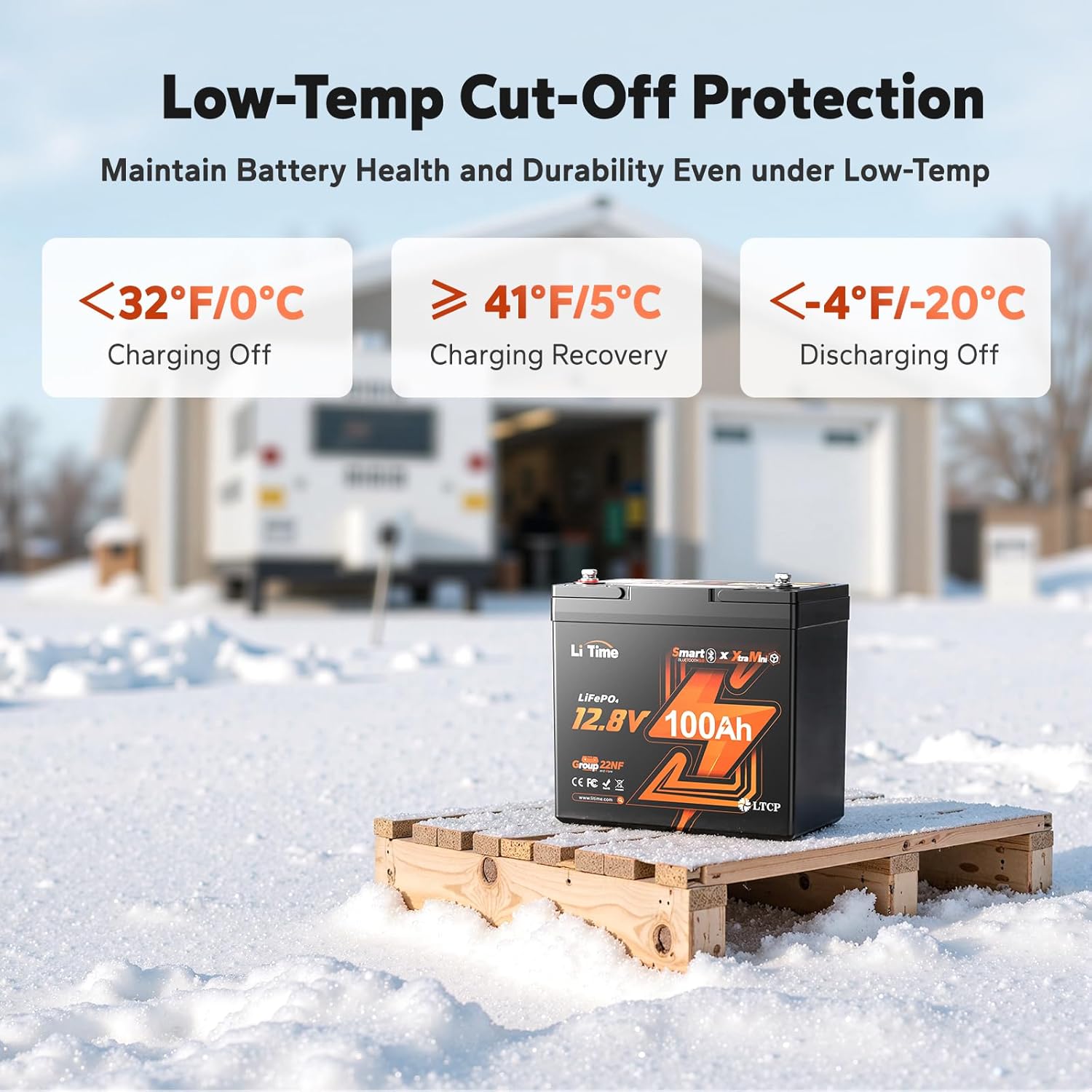 Low-Temp Cut-Off Protection for LiTime LiFePO4 Battery