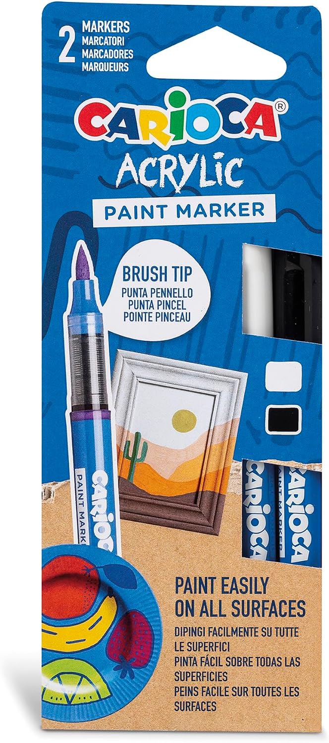 Carioca Akrilik Paint Marker Su Bazli Fırça Uçlu 2'Li