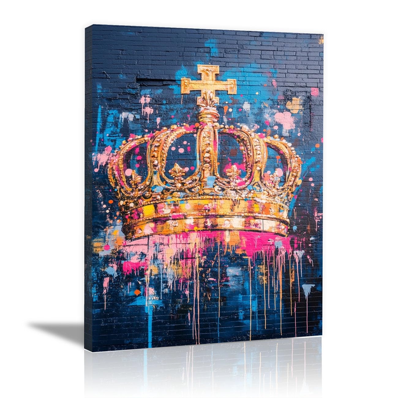 WIKEO Banksy Graffiti Canvas Wall Art Modern Abstract Pictures Living Room Décor,Canvas Prints,Abstract Wall Art,-Street Pop Posters Inspirational Quotes(Red)-30x40cm Framed
