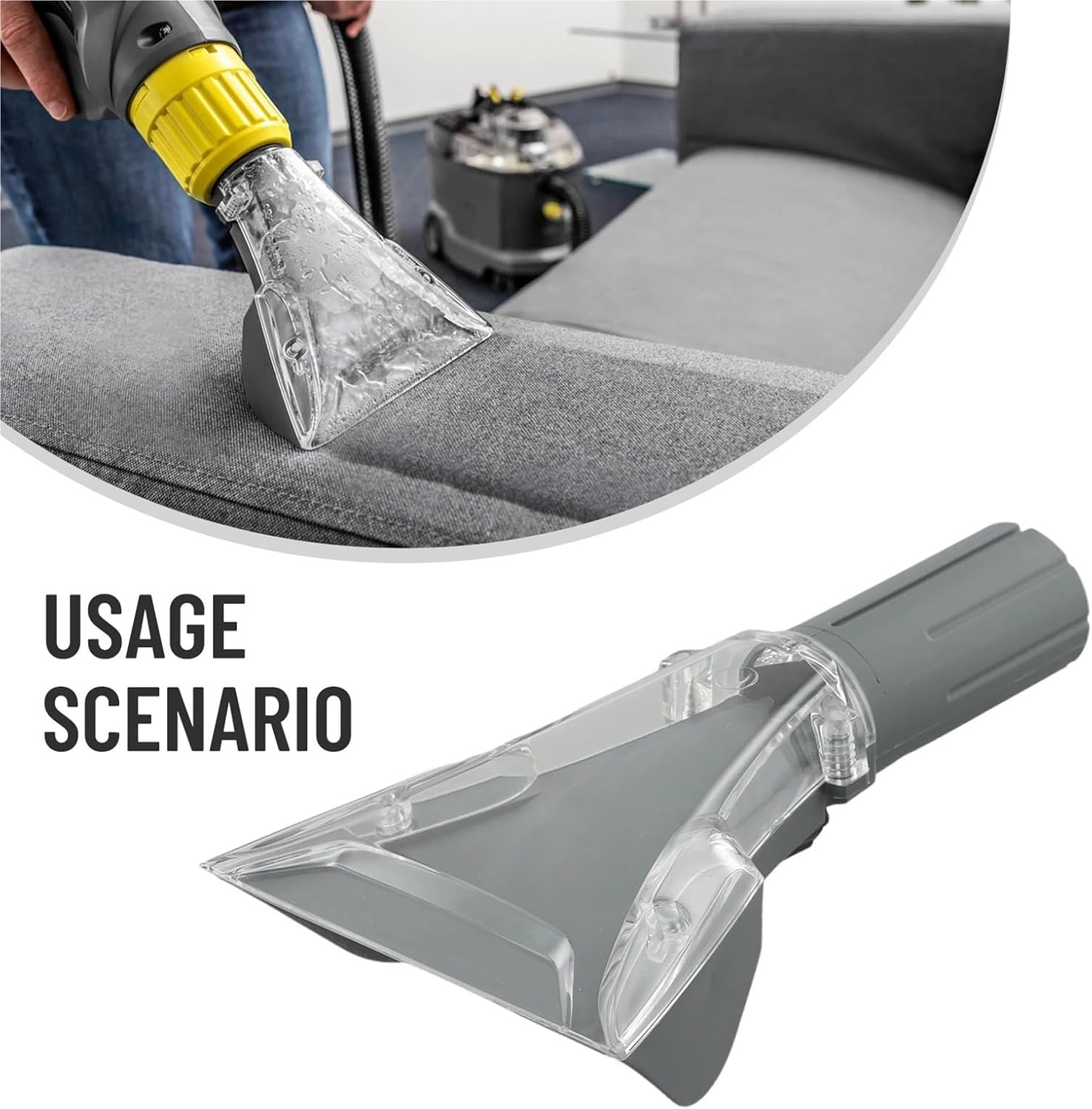 Standard Handle Stitching Nozzle 4130-001 ，Compatible for Karcher 10/1 8/1 C Adv 30/4 Upholstery Cleaner