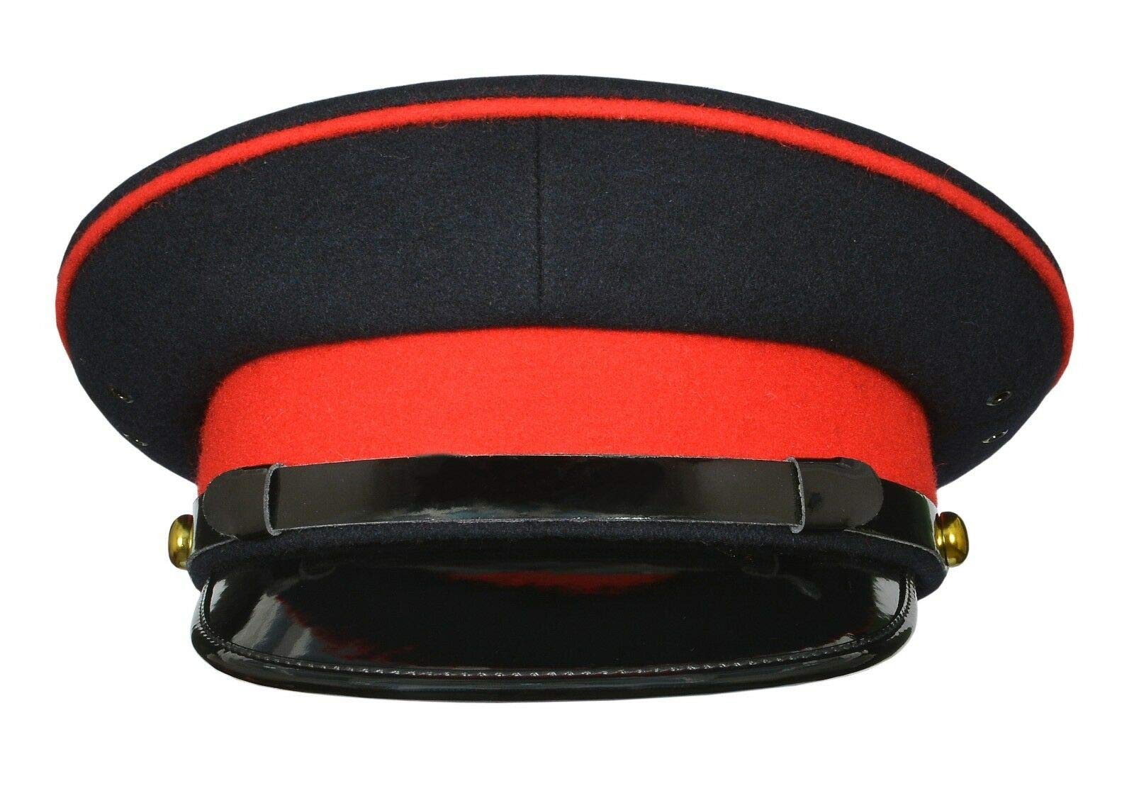 handembroideryuk British Army Officer’S General Staff Service No 1 & No 2 Military Peak Cap HAT Black