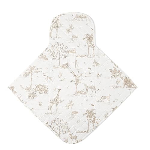 Miniatura 2 de Makemake Organics Cambiador portátil orgánico certificado GOTS relleno de algodón orgánico portátil cambiador de pañales kit de estación de cambio