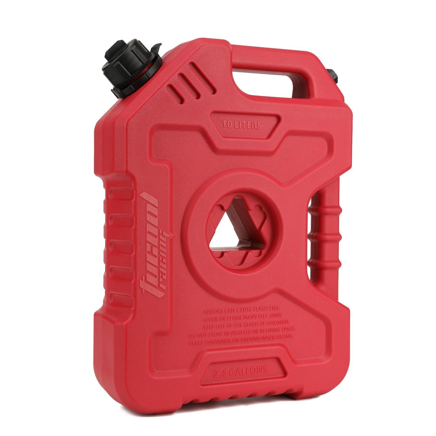 Tanque de combustible Jerry de 10 l de 2.6 galones de respaldo para motocicleta, SUV, ATV, coches, barco, todoterreno, (THLH-10L rojo)