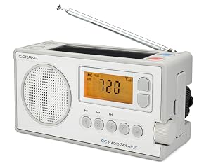 C Crane CCRadio Solar with Bluetooth Receiving Emergency Crank NOAA Weather AM FM Multi Powered Radio - Built