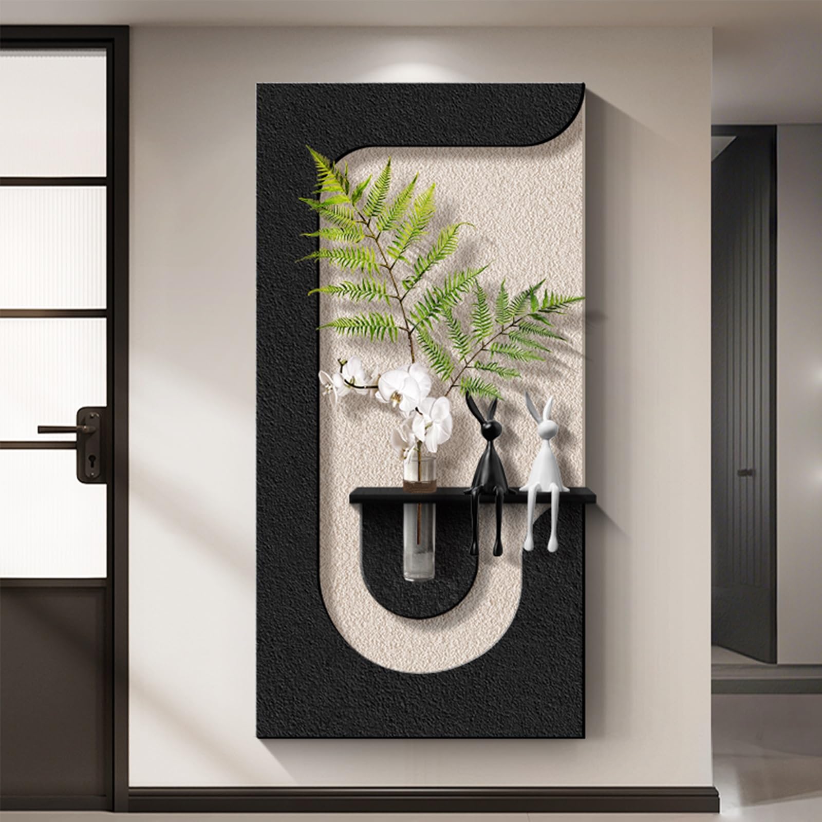 Tableau en grès 3D haut de gamme avec cadre lumineux télécommandé