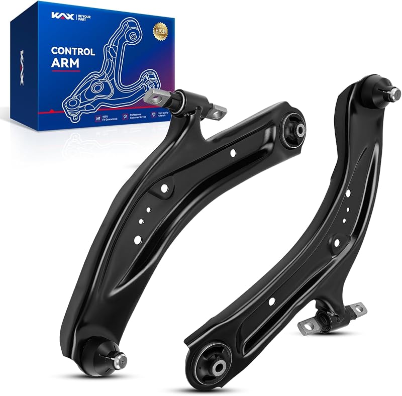 Braços de suspensão inferiores dianteiros KAX com pivôs para Nissan Rogue e Rogue Sport – Par