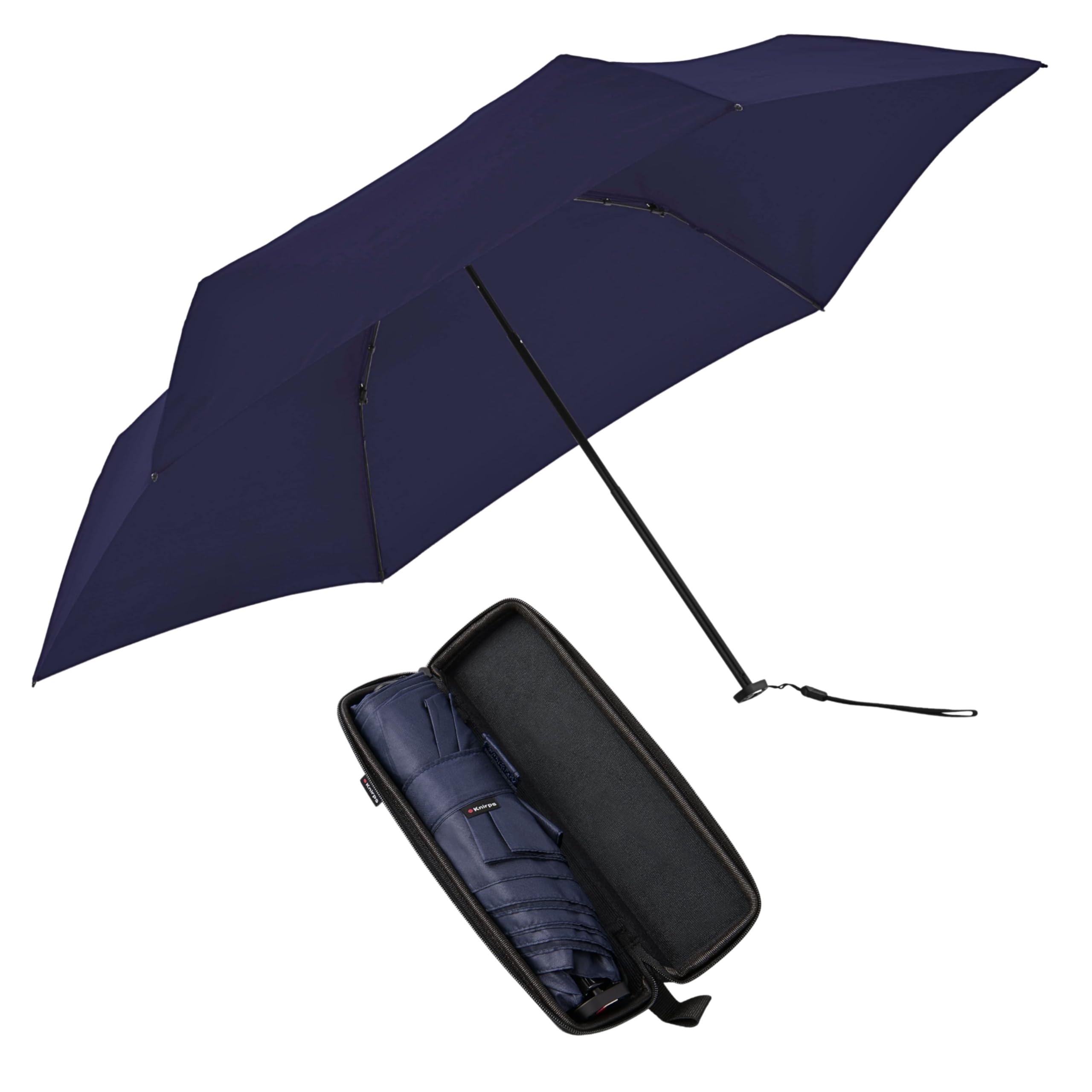Knirps X4U My Clever Companion Regenschirm 90 cm Durchmesser, winddicht, Hand-öffnet und schließen, kompaktes Design für Reisen und Wetterschutz, mit Funktion