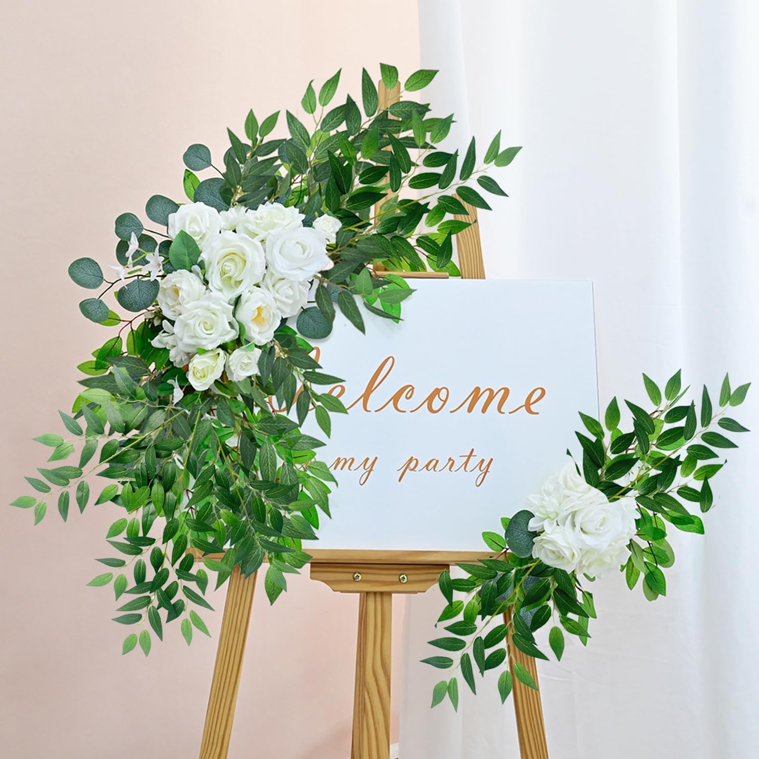 HUAHUA 20pcs Artificial Italian Ruscus Greenery Stems -Faux Green Leaf Garland Silk Greenery Leaves for DIY Wedding Arch Bouquet Filler Table Centerpieces Home Indoor Decor - Image 5