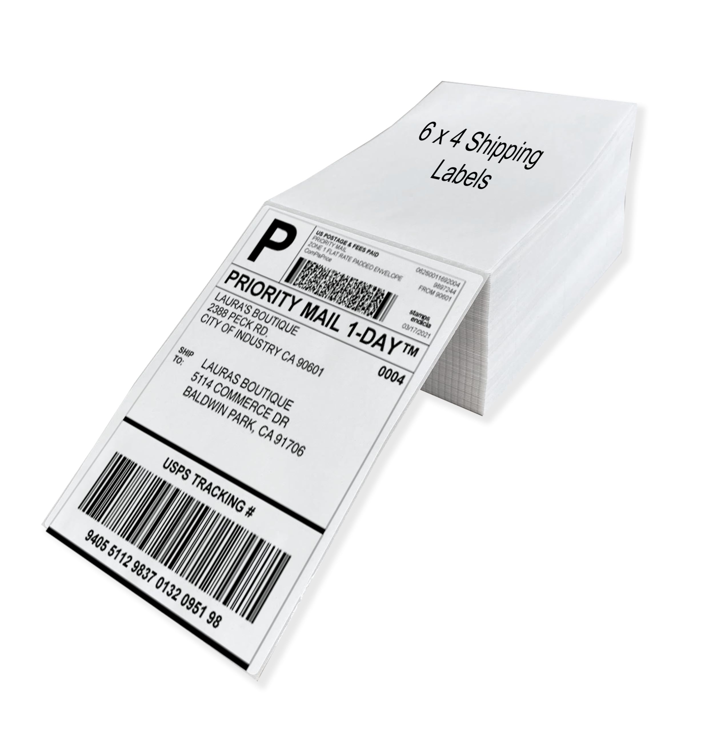 Unbranded Shipping Label Stack 500 Thermal Shipping Labels 4x6 Inch ...