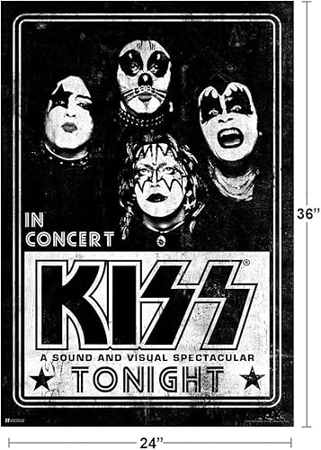 Miniatura 41 de Póster de Kiss Destroyer con portada de álbum, mercancía coleccionable, música de metal pesado, póster genial para pared, 24 x 36 pulgadas