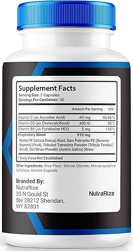 Miniatura 2 de NutraRize Paquete de 2 cápsulas de prostazen, píldoras oficiales de prostazen para apoyar la salud de la próstata, Prostazen Plus Premium Formula,