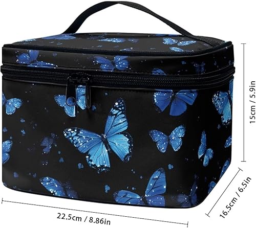 Miniatura 6 de doginthehole Bolsa de maquillaje, bolsa de cosméticos de viaje, bolsa de aseo portátil grande, organizador de accesorios para mujeres y niñas,