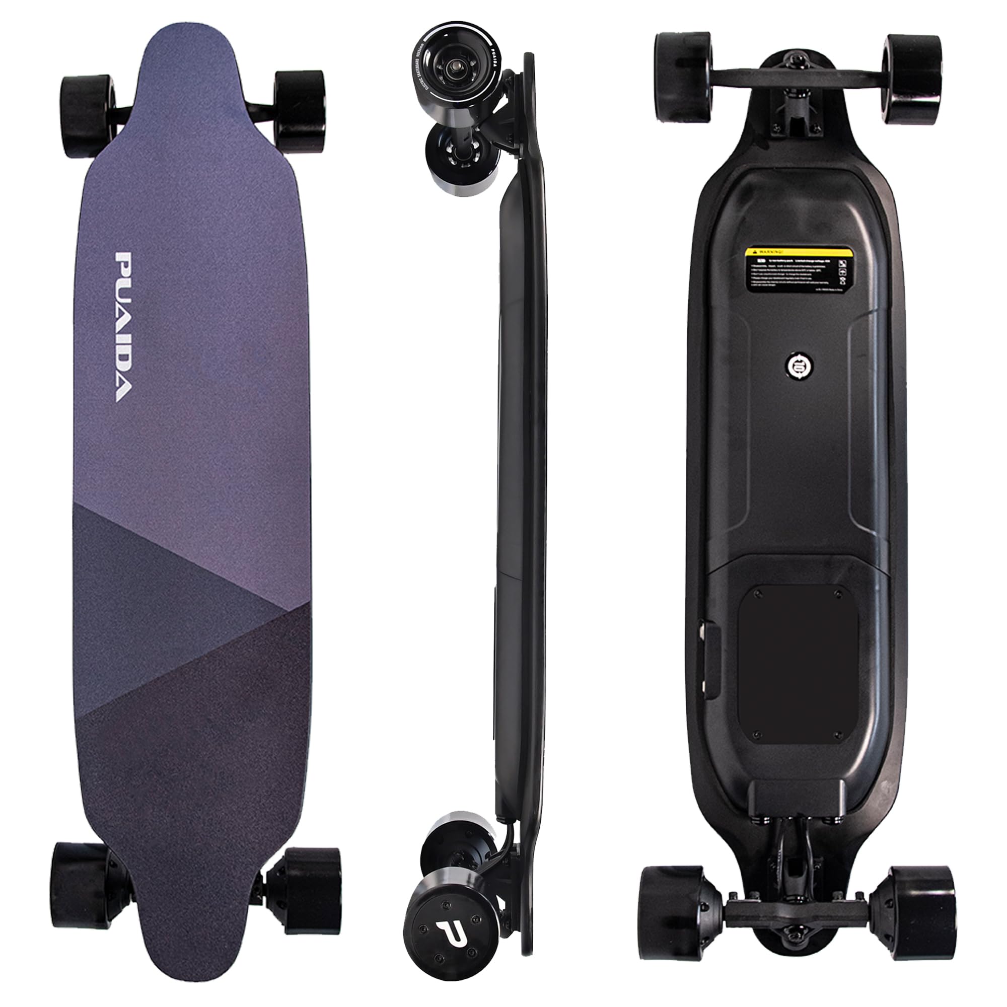 Electric Skateboard Longboard with Remote 28 MPH Top Speed 18.6 Miles Max Range 500W Swappable Brushless Motor Regenerative Braking Tail Light