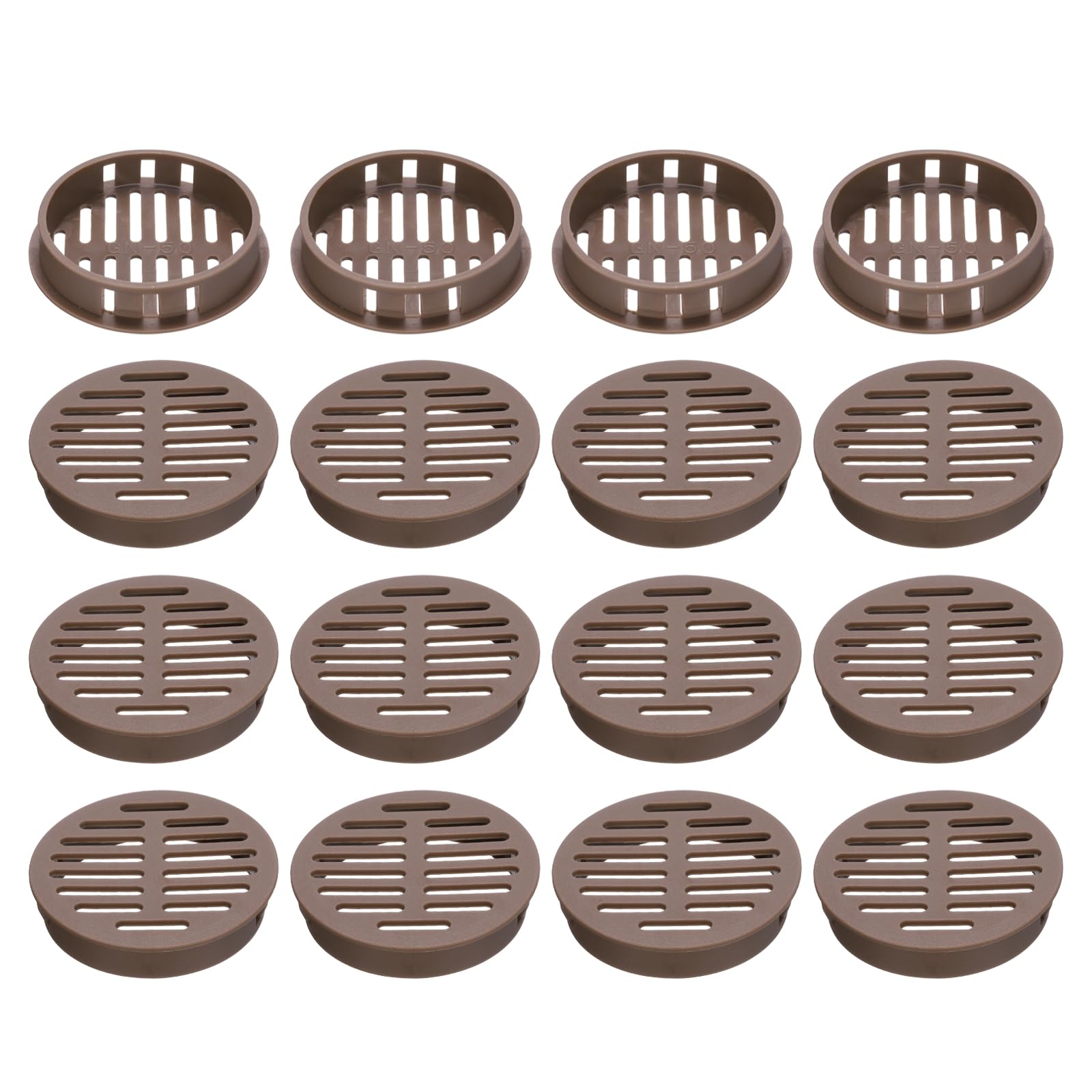 Rejillas de ventilación circulares de 50 mm de plástico para rejilla de armario de baño