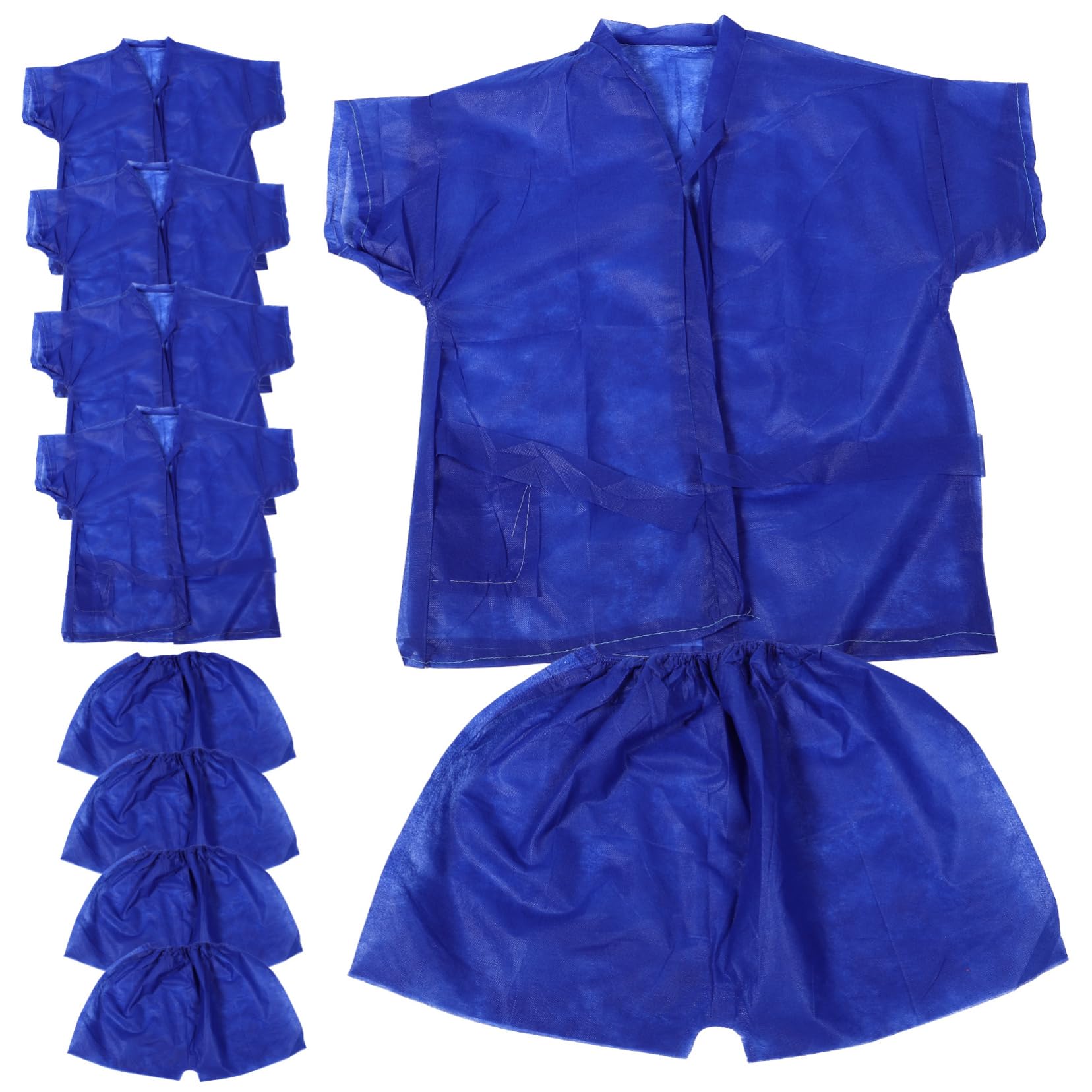 MILISTEN Saunaanzug Damen SPA-Schwitzanzug Saunakleidung für Schönheitssalons Spa-Wrap aus Vliesstoff Schweiß Saunaanzug Herren Einmaliger Trainingsanzug Polyester (Polyester) Blue