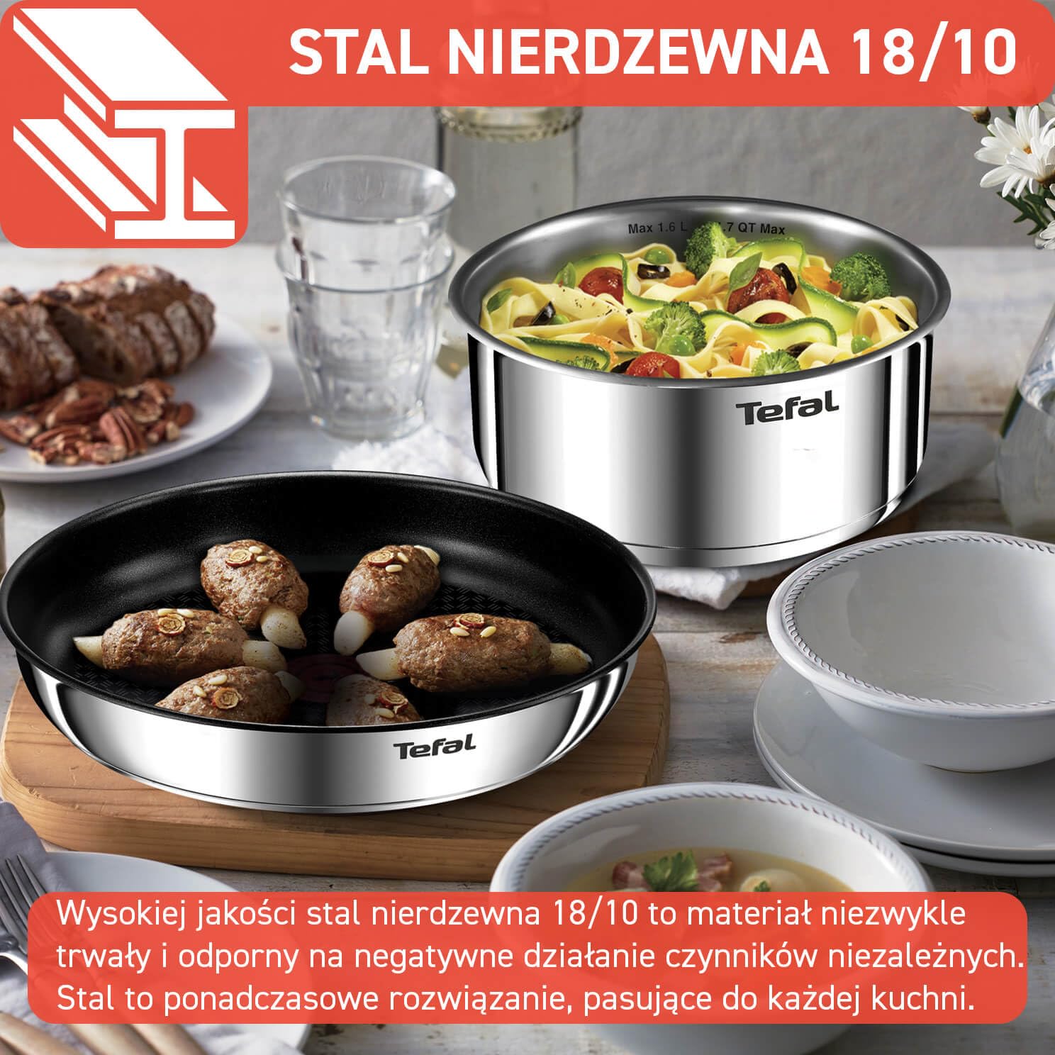 Tefal Ingenio Set van 2 pannen afneembare handgreep