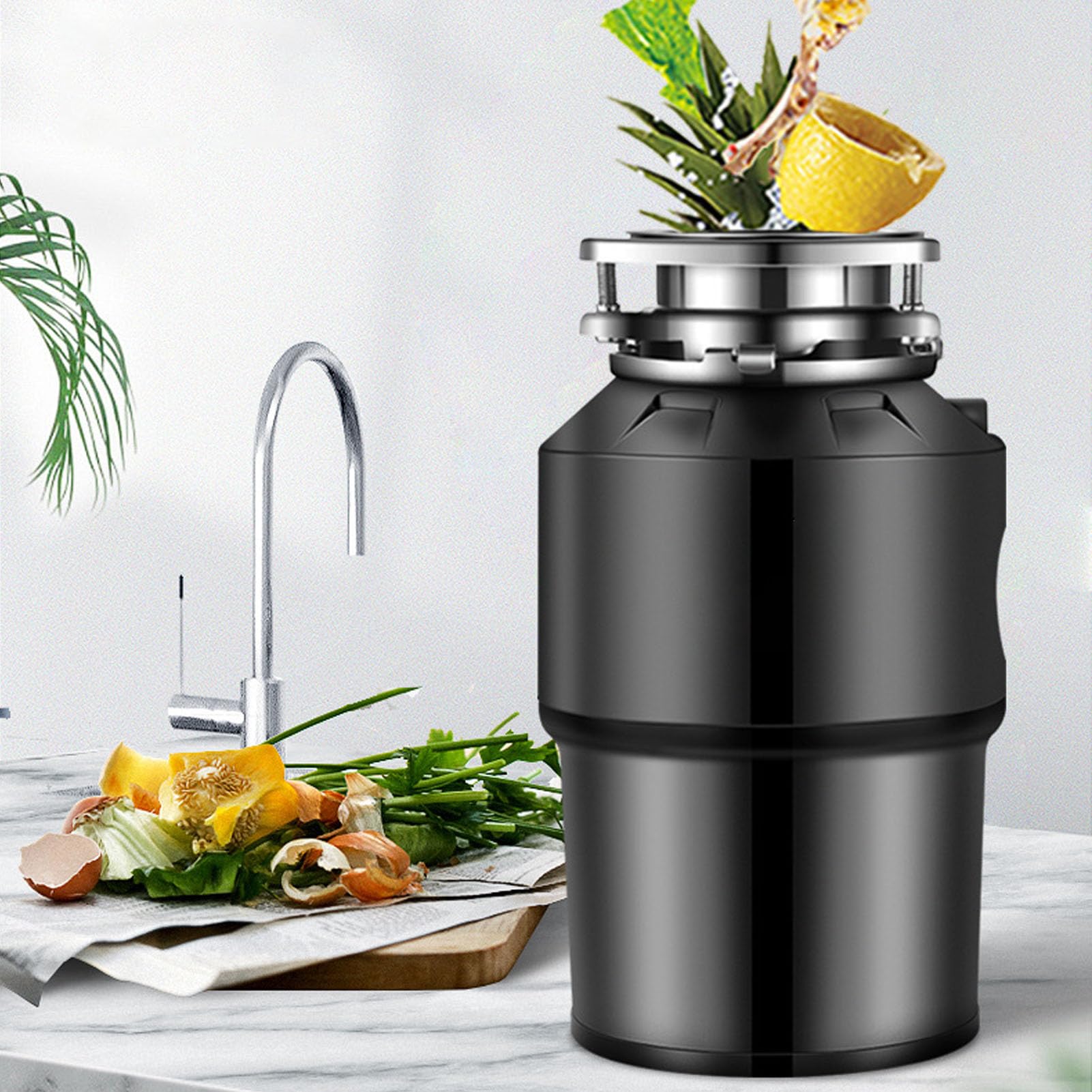 Trituratore Rifiuti Alimentari 630W per - Sminuzzatore Efficace a 2800 RPM con Funzionamento Silenzioso e Installazione Semplice, Design Compatibile per Lavelli Standard