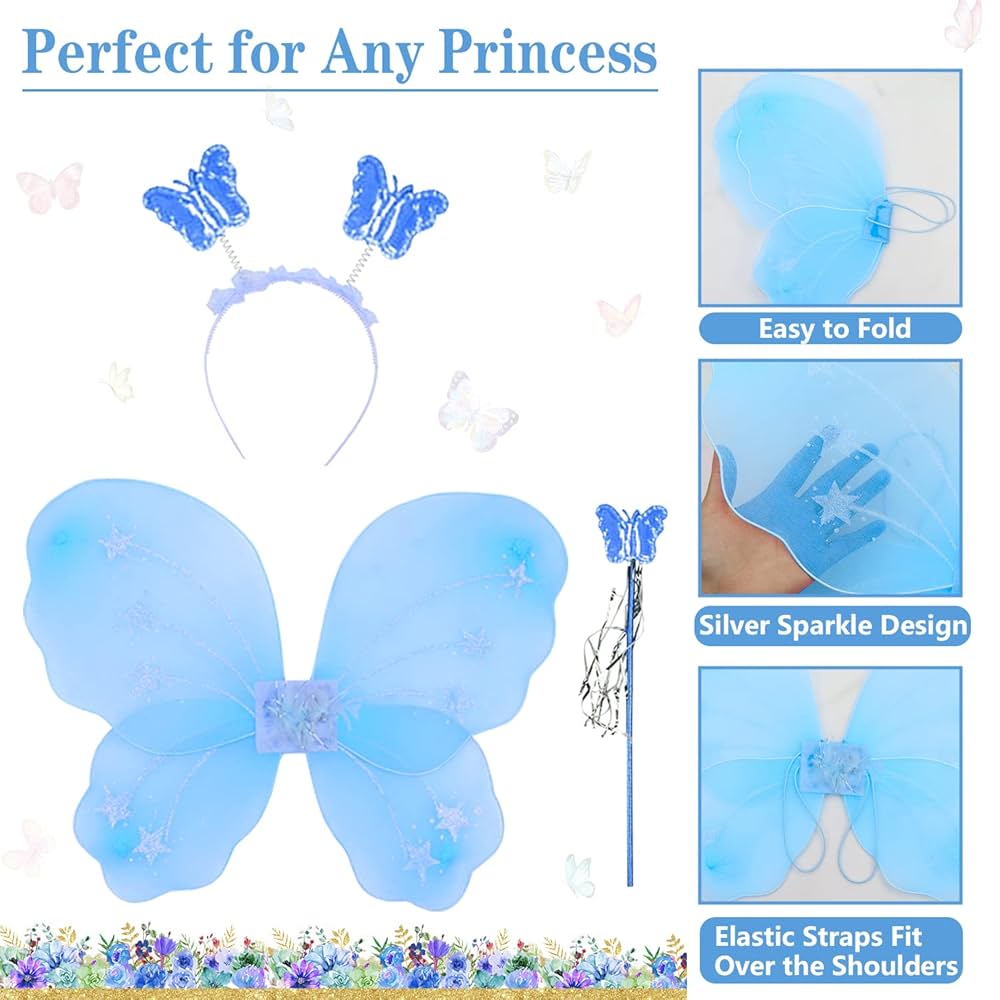 L BUTTON BUTTERFLY BOA ｜birthdaybash Amazon.com: 247 PCS Butterfly Party Decorations - Blue