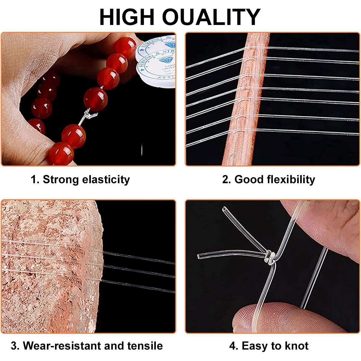 Acquista 10 Rotoli Filo Elastico Trasparente Per Perline Per Creazione Di Gioielli 1.0mm In Italia A Partire Da 7.45 - Foto 10