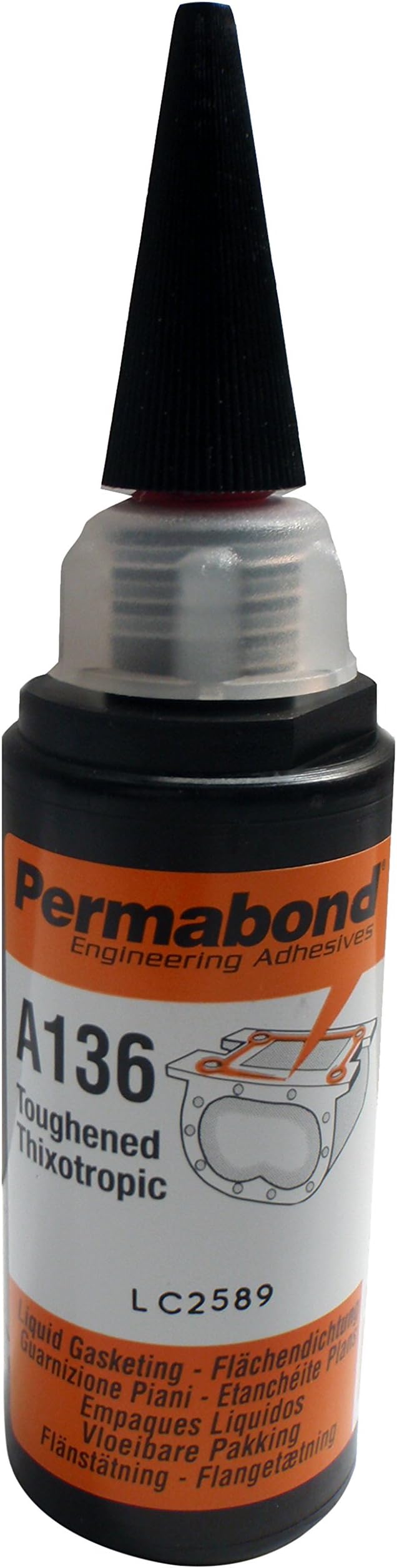 Permabond A136 Gasketing, Medium Strength, 50 mL