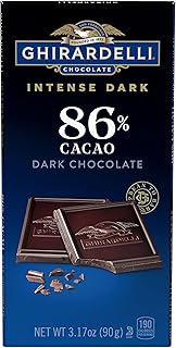 GHIRARDELLI Intense Dark Chocolate Bar, 86% Cacao, 3.17 Oz Bar