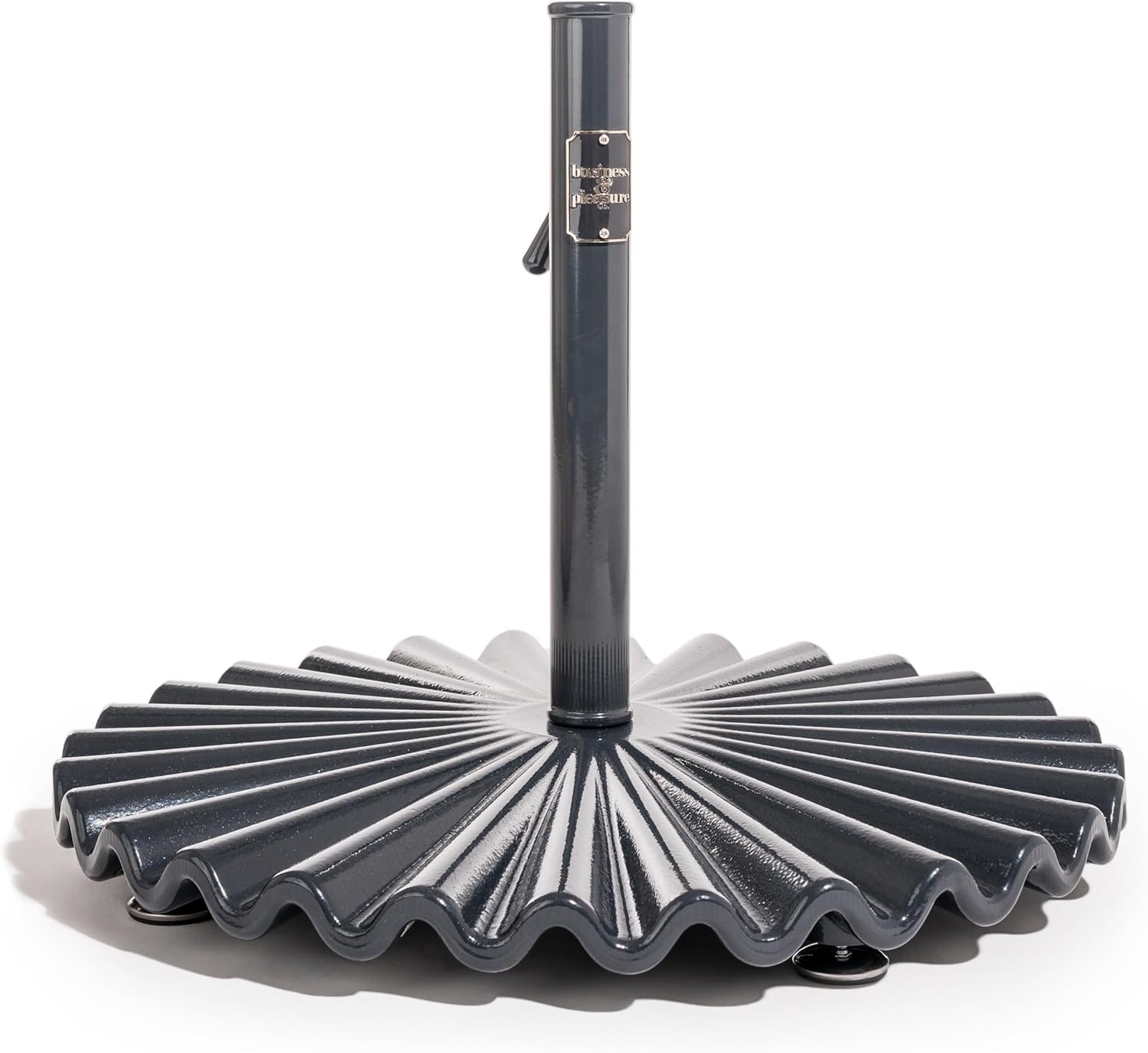 Business & Pleasure Co. The Clamshell Base - Outdoor Patio Umbrella Base - Dusty Pink, 55lbs