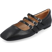 Journee Collection Womens Darlin Mary Jane Square Toe Flats