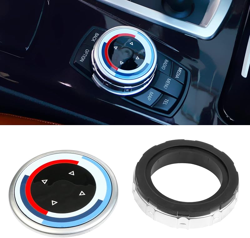 Capa de botão do controlador multimídia iDrive Jaronx para BMW Série 5, 6, 7 e X3 F Series – 1 conjunto