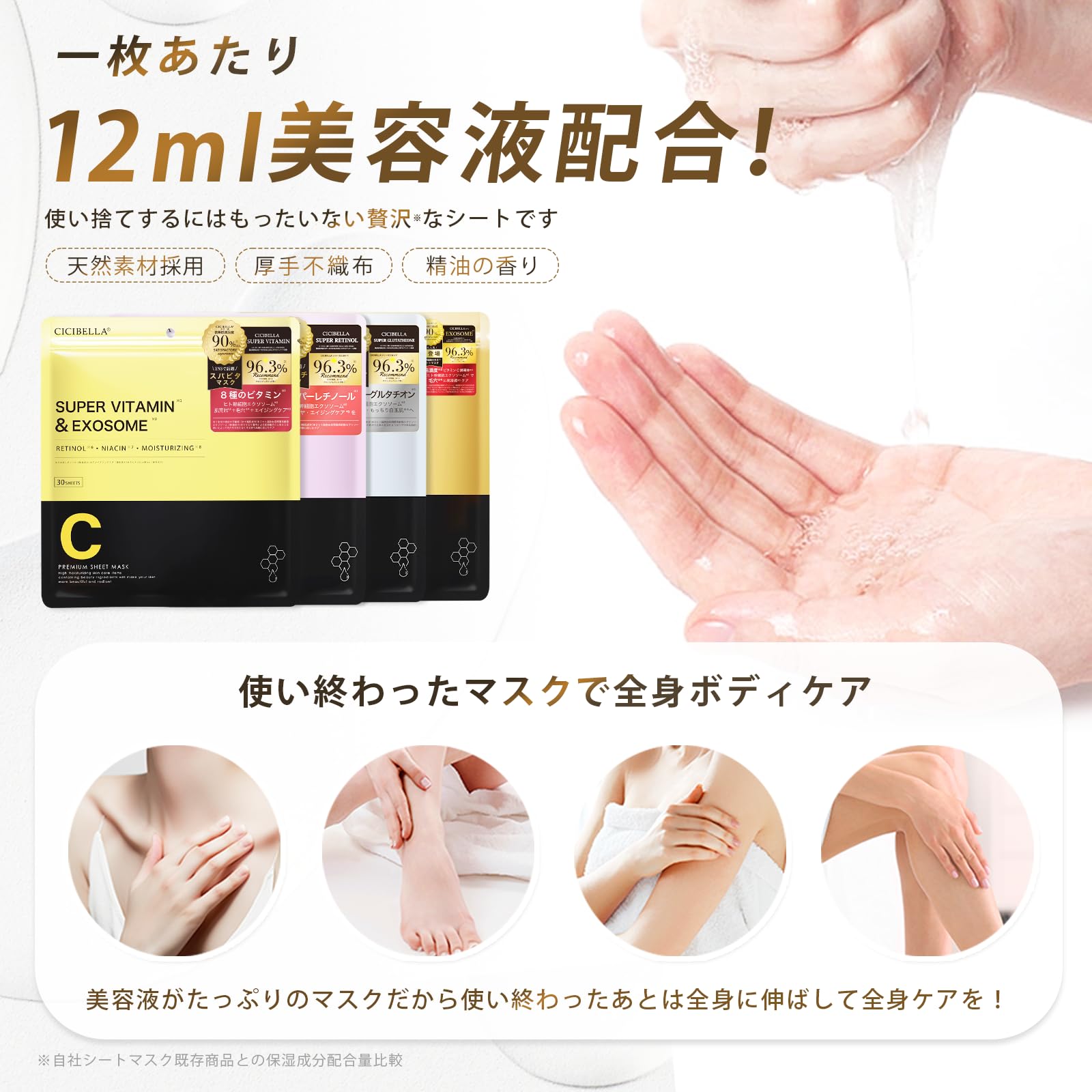 Amazon.co.jp: シシベラ シートマスク 30枚入り エクソソーム パック