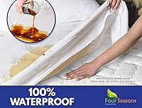 Vista 4 de Protector de colchón de bambú de tamaño completo, funda de colchón impermeable de alta calidad, almohadilla suave que protege de alergias al polvo