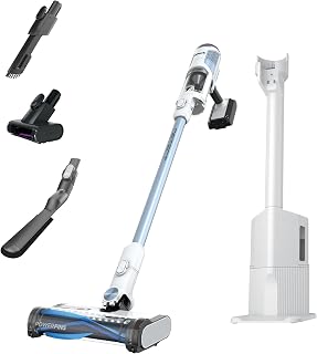 Detect Clean & Empty | Lightweight Cordless Vacuum Cleaner with Auto-Empty System | HEPA Filter, Portable Handheld Attachment, Powerfins Brushroll | Cloudy Blue | IW4624