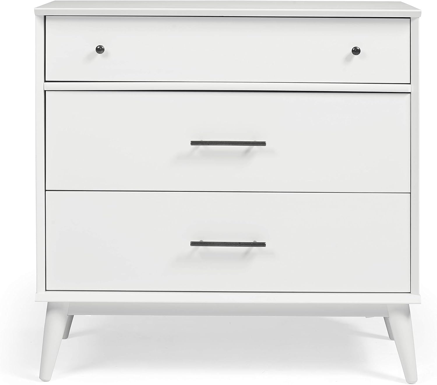 Camaflexi Mid-Century Three Drawer Dresser - White Finish