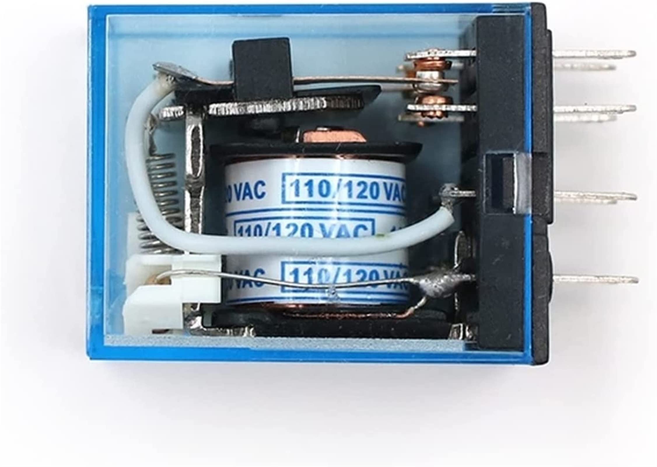 Relé MY2P HH52P MY2NJ Bobina de relé General DPDT Micro Mini Interruptor electromagnético con LED AC 110V 220V DC12V 24V(AC 110V)