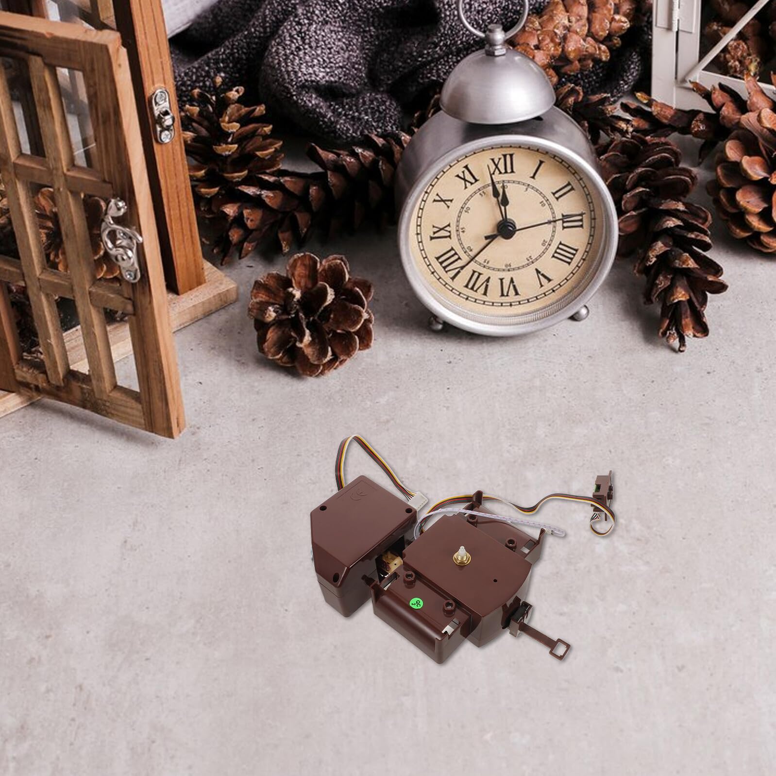 Angoily Mouvement d'Horloge à Coucou Quartz Musique et Mécanisme Rotatif Pièce de Remplacement DIY Précise pour Horloge Murale Rétro Contrôle Lumineux et Sonnerie Réglable Compatible